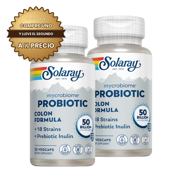 Solaray, Probiotic Colon, 30 cps - COMPRE UNO Y LLEVE EL SEGUNDO A ½ PRECIO