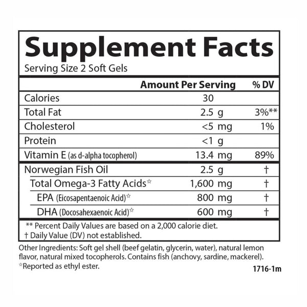 Carlson Elite Omega-3 - Supplement Facts