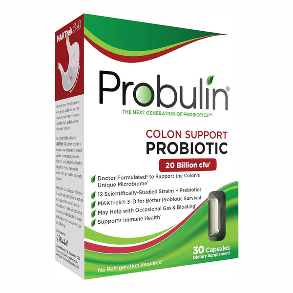 Probulin, Colon Support, Probiotic, 30 cps - Compra 1 lleva el otro al 50% - 2 frascos por $68.99