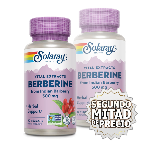 Solaray, Berberina, 500mg, 60 cps - COMPRE UNO Y EL SEGUNDO A ½ PRECIO