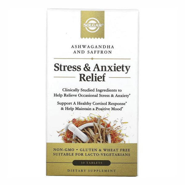 Solgar, Ashwagandha, Anti Estrés y Ansiedad, 30 tbs