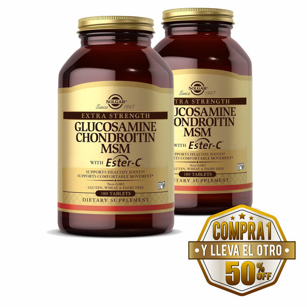 Solgar Glucosamina Condroitina MSM 180 - Oferta 2 frascos