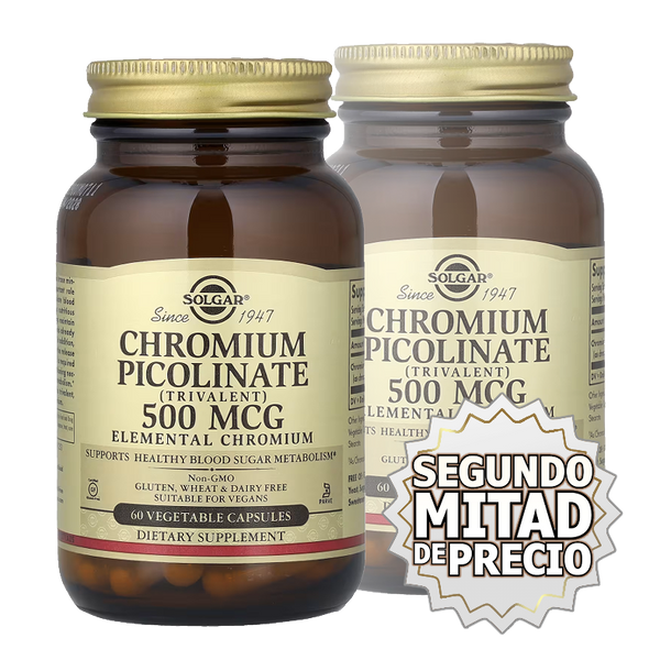 Solgar, Picolinato de Cromo, 500 mcg, 60 cps