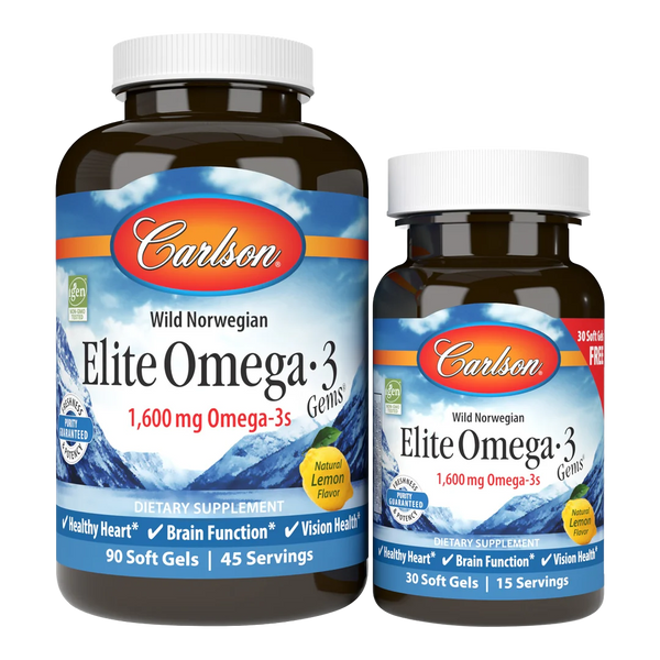 Carlson, Elite Omega 3, 90+30 caps GRATIS