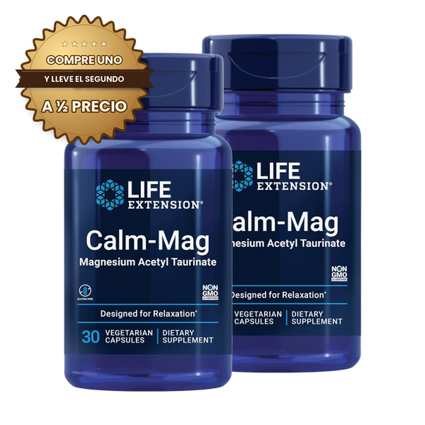 Life Extension, Magnesio para la mente, Magnesium Acetyl Taurinate, 30 cps - COMPRE UNO Y EL SEGUNDO A ½ PRECIO