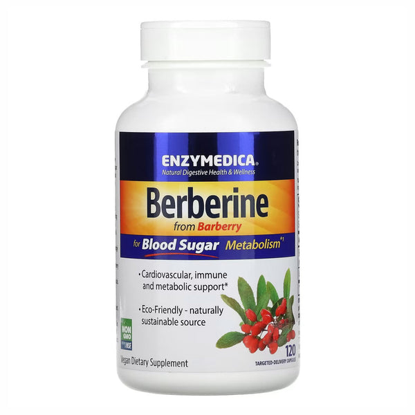Enzymedica Berberine 120 cps - Compra 1 lleva el otro al 50%  - 2 frascos por $74.24