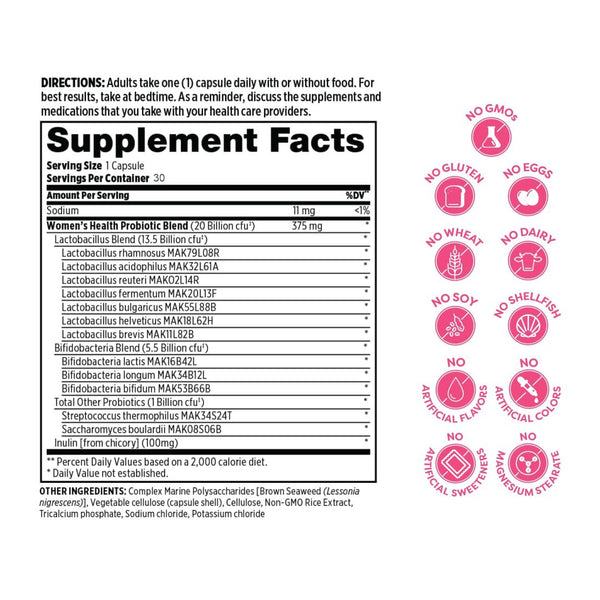 Probulin, Women’s Health, Probiotic, 30 cps - Compra 1 lleva el otro al 50%  - 2 frascos por $68.99