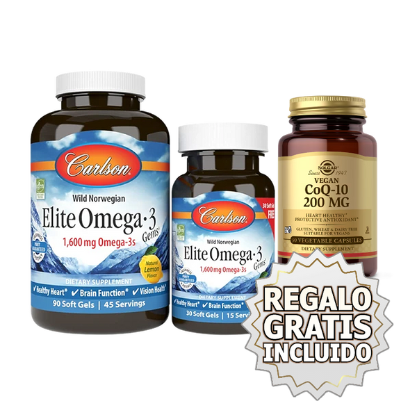 Carlson Elite Omega-3 Noruego + CoQ10 - Bundle Super Oferta