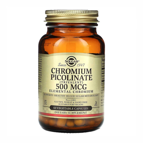 Solgar, Chromium Picolinate, 500 mcg, 60 cps