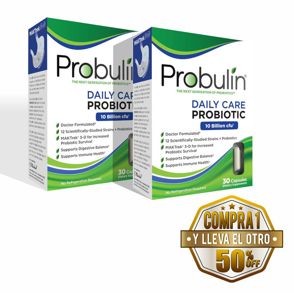 Probulin, Daily Care Probiotic 30 cps - Compra 1 lleva el otro al 50%  - 2 frascos por $44.99