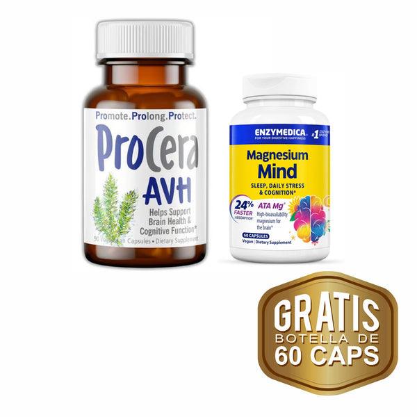 Procera, AVH, 90 cps y Recibe 1 Magnesium Mind 60 cps Gratis!