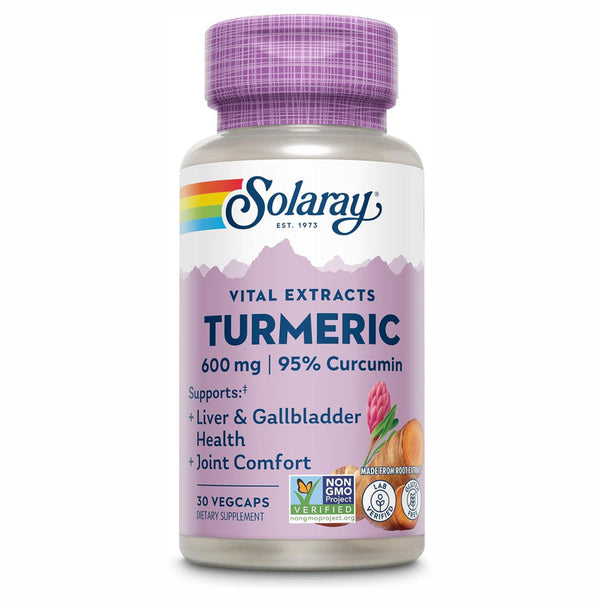 Solaray, Turmeric, 600mg, 30 cps - Compra 1 lleva el otro al 50%  - 2 frascos por $33.13