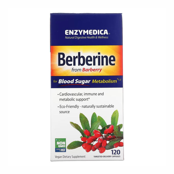 Enzymedica Berberine 120 cps - Compra 1 lleva el otro al 50%  - 2 frascos por $74.24