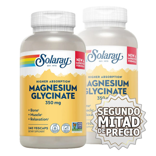 Solaray, Mag Glycinate, 350mg, 120 cps - COMPRE UNO Y EL SEGUNDO A ½ PRECIO