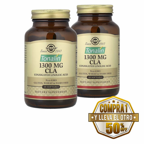 Solgar, Tonalin CLA, 1,300 mg, 60 cps - Compra 1 lleva el otro al 50% - 2 frascos por $41.99